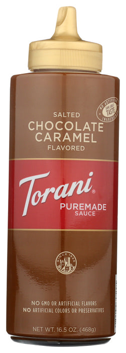 TORANI: Sauce Squeezed Salted Chocolate Caramel, 16.5 oz