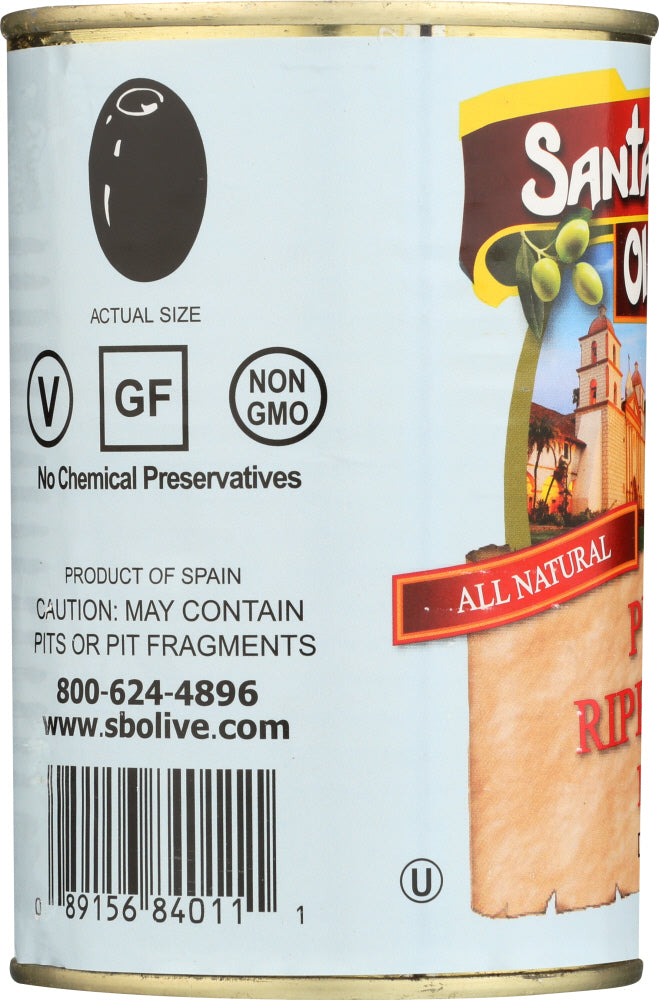 SANTA BARBARA: Pitted Ripe Olives Medium, 6 oz