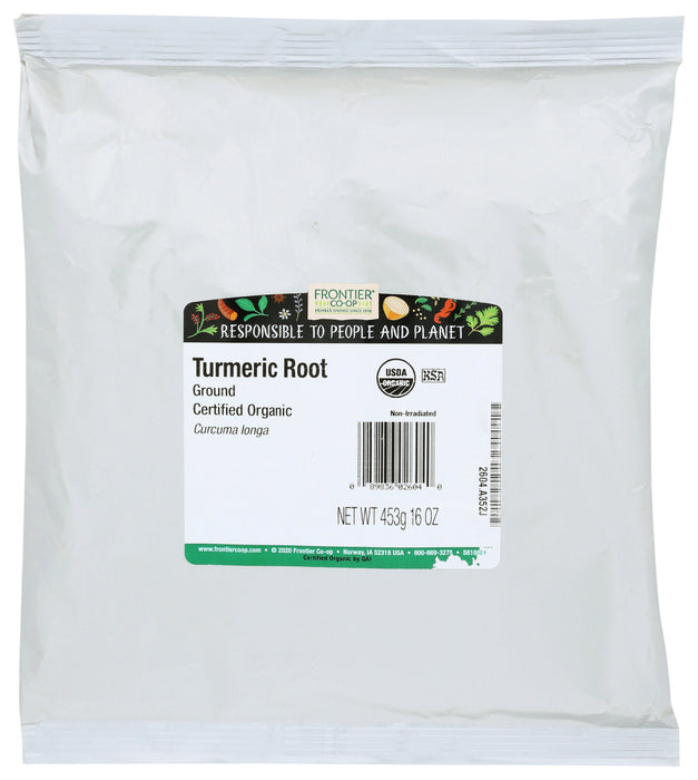 FRONTIER HERB: Ground Turmeric Root Organic, 16 oz