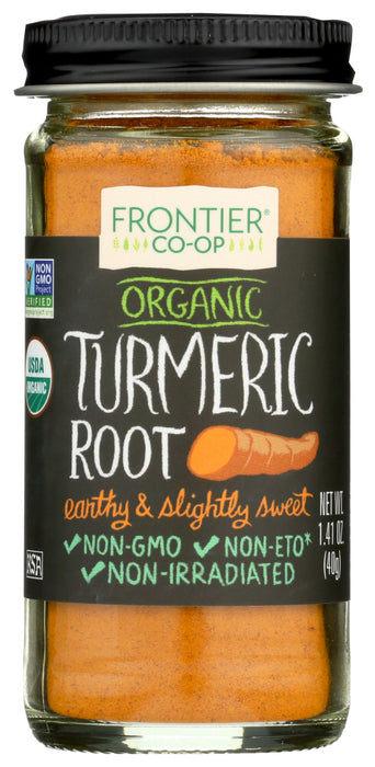 Frontier&reg; Ground Turmeric Root has a golden-yellow color and a pungent, earthy distinctive aroma. Its flavor resembles both ginger and pepper. Indispensable in curry powders and East Indian cooking, turmeric is also used in prepared mustards and pickles, dressings, eggs and rice dishes.
