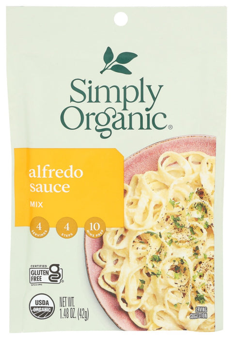 Organic seasonings for a creamy, cheesy (and instant) white sauce that's pasta-perfect.
Simply Organic uses ingredients grown and processed without the use of toxic pesticides, irradiation, or genetically engineered products.
Creamy. Cheesy. Yummy. This is classic in the classic sense. As a side it raises eyebrows. As dinner itself, it reigns supreme.