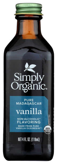 Real, potent, organic vanilla flavoring derived from real vanilla beans (Vanilla planifolia) grown exclusively in Madagascar. Vanilla flavoring contains less than 0.5% alcohol by volume, and is suspended in a mixture of water and vegetable glycerin.