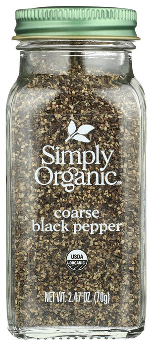 SIMPLY ORGANIC: Black Coarse Grind Pepper, 2.47 oz
