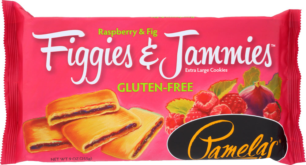 PAMELA'S: Gluten Free Figgies & Jammies Raspberry And Fig Extra Large Cookies, 9 oz