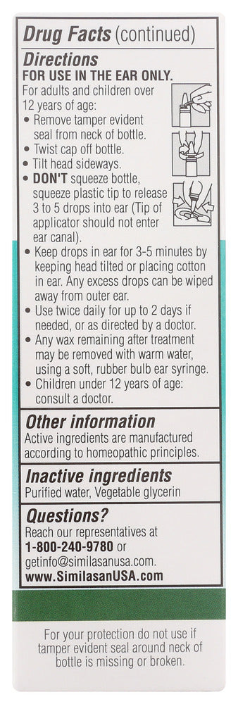 SIMILASAN: Ear Wax Relief Ear Drops, .33 oz