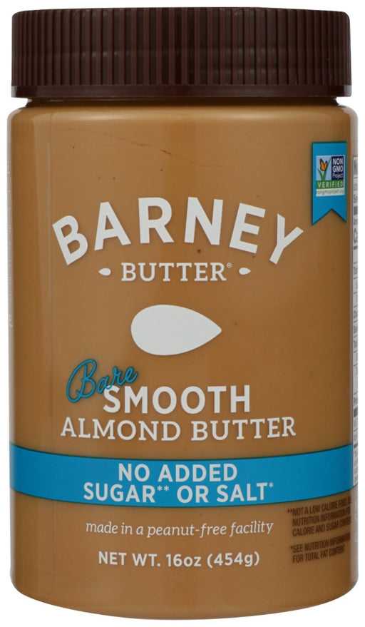 Our "original, classic" with NO added sugar or salt. Super-smooth and spreadable, made with skin-free roasted almonds, which makes for a grit-free texture and mild almond taste. PERFECT almond butter for those who are looking for no added sugar, and great for baking recipes and smoothies where added sugar or salt is not preferred.