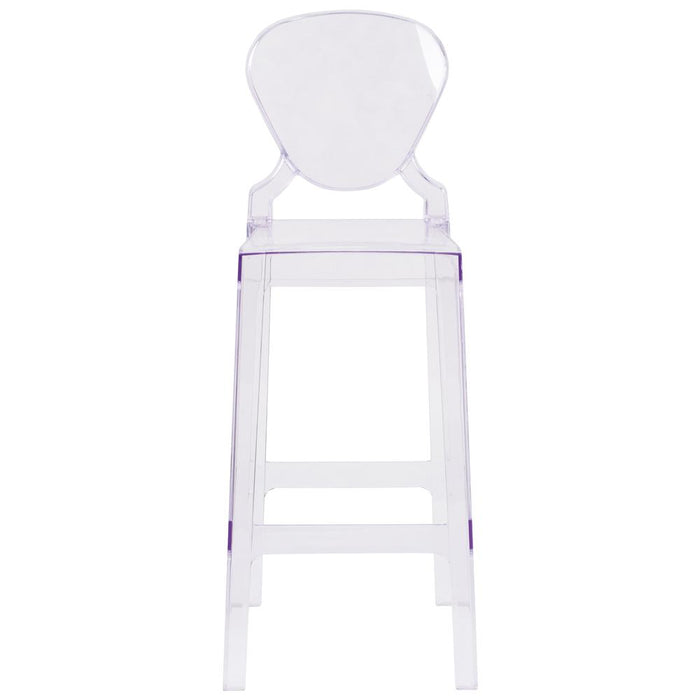 Ghost Barstool with Tear Back in Transparent Crystal