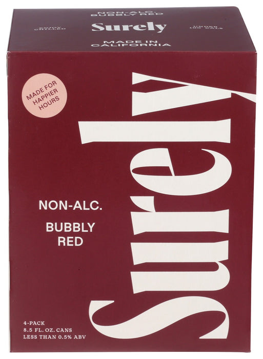 SURELY: Wine Na Bubbly Red 4Pk, 34 FO