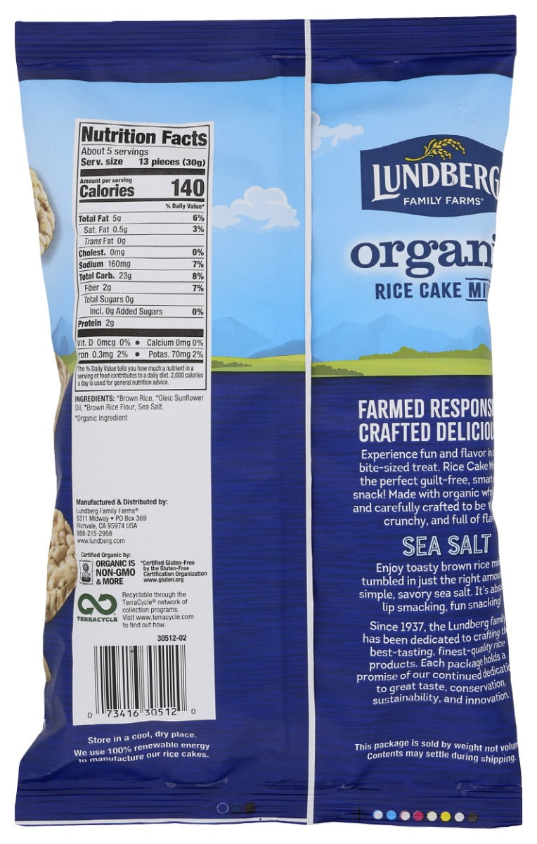 LUNDBERG: Rice Cakes Mini Sslt Org, 5 oz