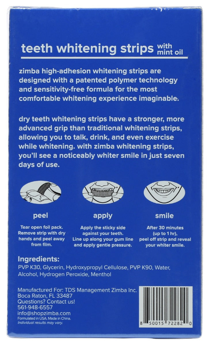 ZIMBA: Teeth Whtn Strips Minty, 28 PC