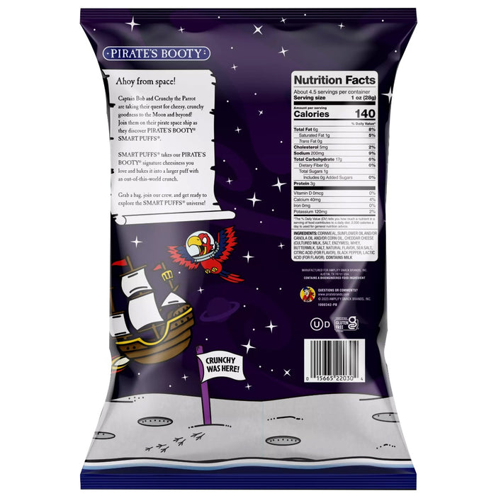 PIRATE BRANDS: Smart Cosmic White Cheddar Corn Puffs, 4.5 oz