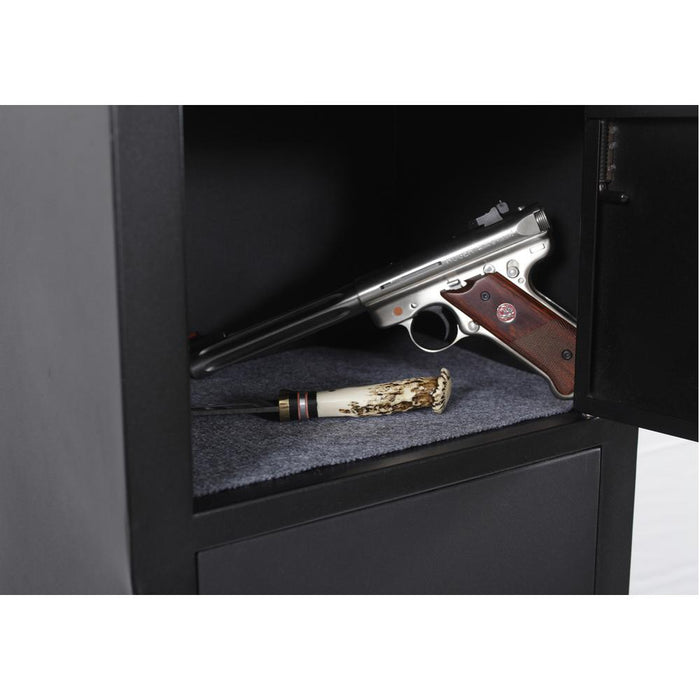 5 Gun Metal Security Cabinet with separate pistol/ammo area