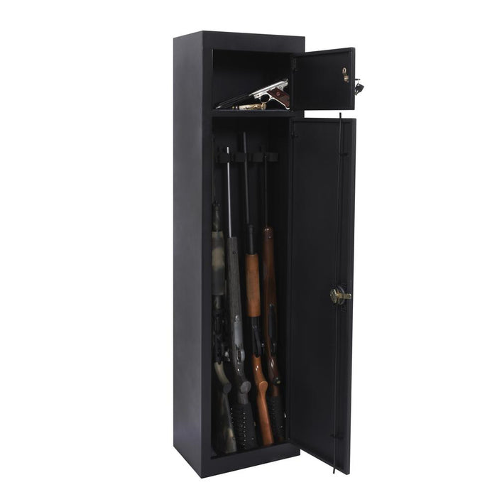 5 Gun Metal Security Cabinet with separate pistol/ammo area