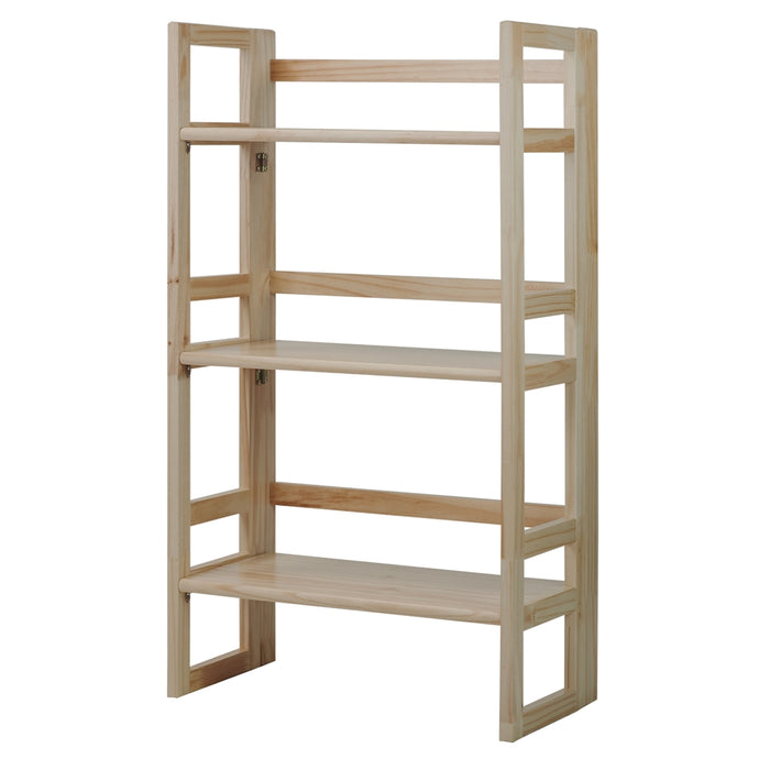 3-Shelf Folding Student Bookcase 20.75" Wide-Natural