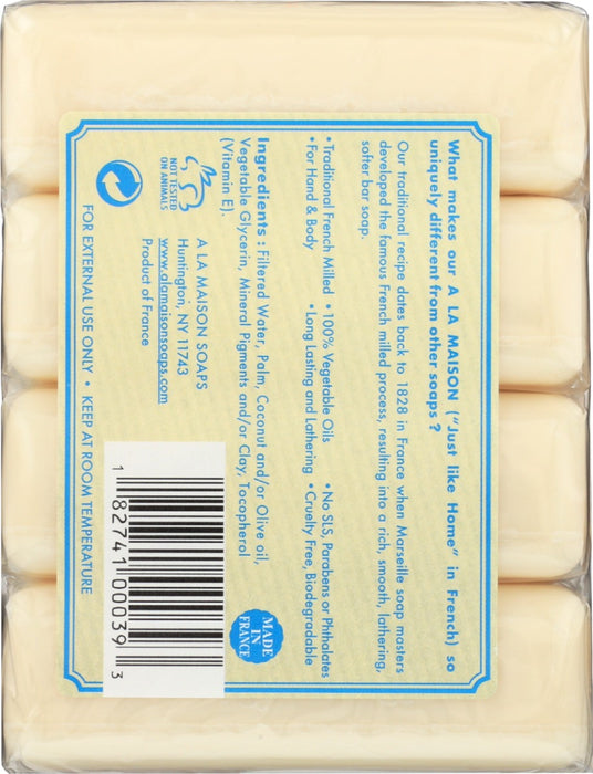A LA MAISON: Unscented Soap Bar 4Pk, 14 oz