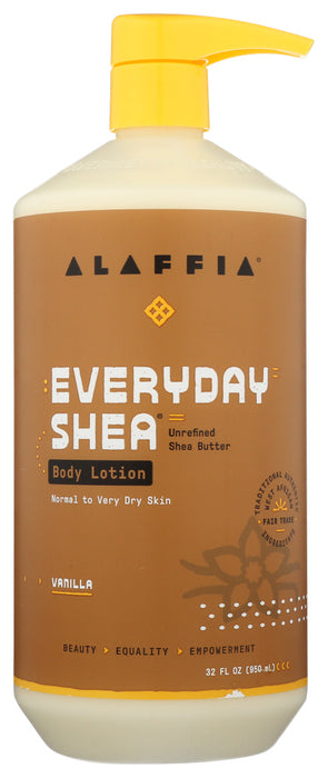 ALAFFIA: Everyday Shea Body Lotion Vanilla, 32 fo