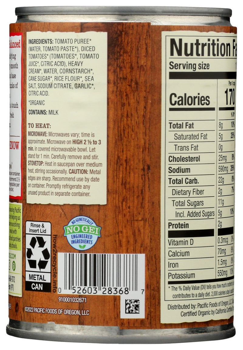 PACIFIC FOODS: Soup Tomato Bisque Org, 16.3 OZ