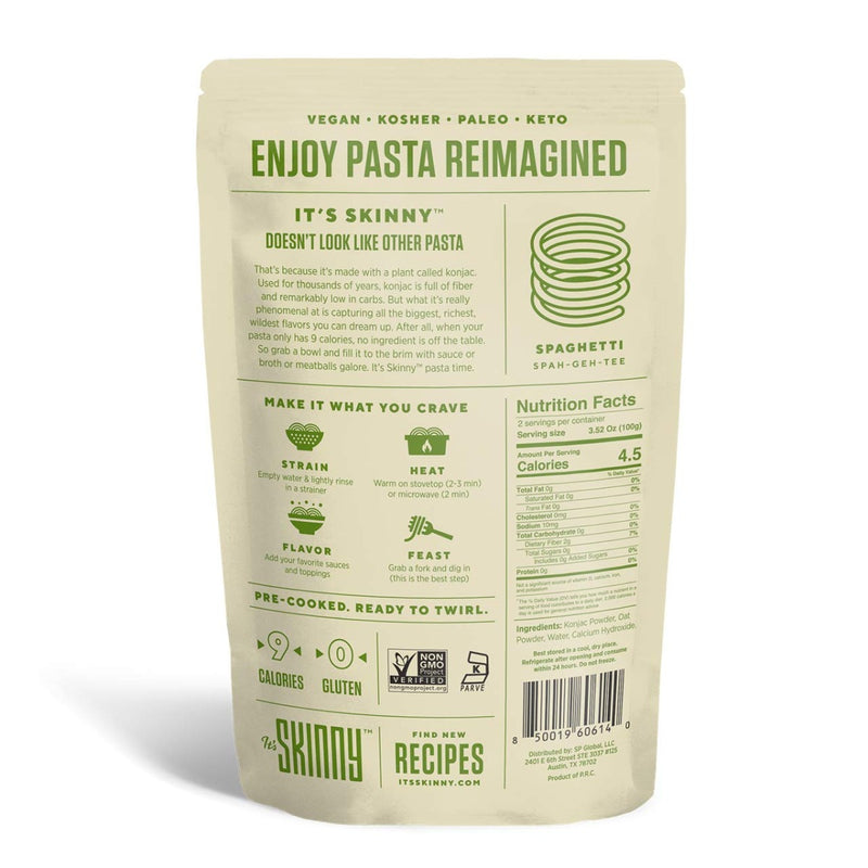 ITS SKINNY: Pasta Spaghetti, 9.52 oz