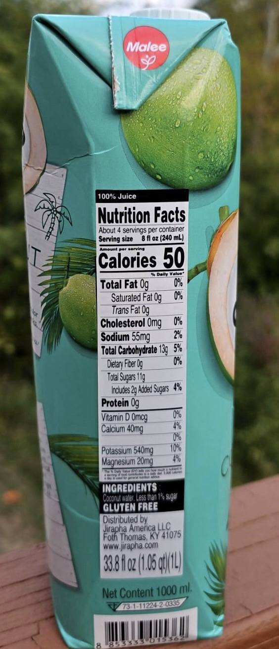 Malee Coconut Water 1000ML 6 Pack