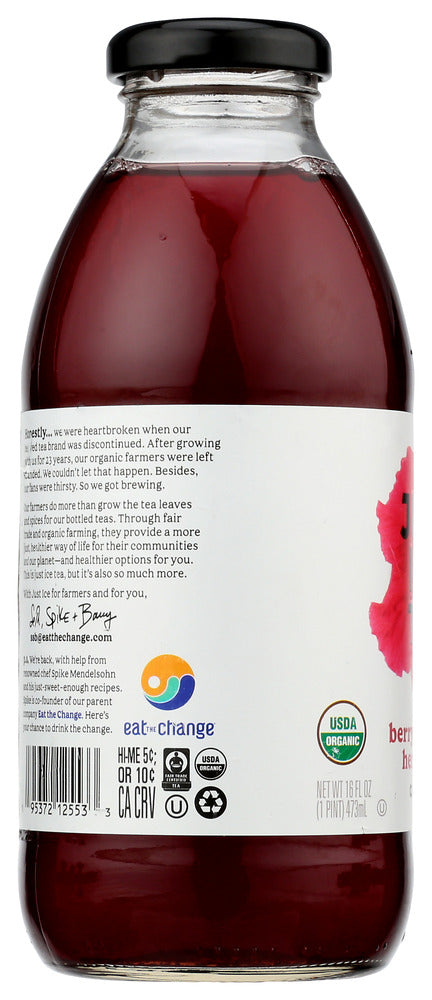 EAT THE CHANGE: Just Ice Tea Berry Hibiscus, 16 fo