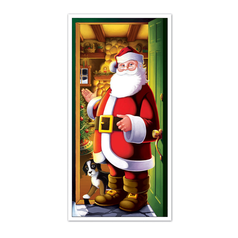 Santa Door Cover – 5' x 30" – (1/Pkg) by Beistle for Christmas/Winter Door Covers