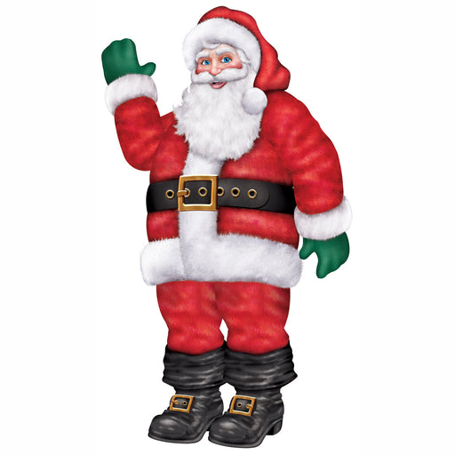 Jointed Santa – 5' 6" – (1/Pkg) by Beistle for Christmas/Winter Printed One Side