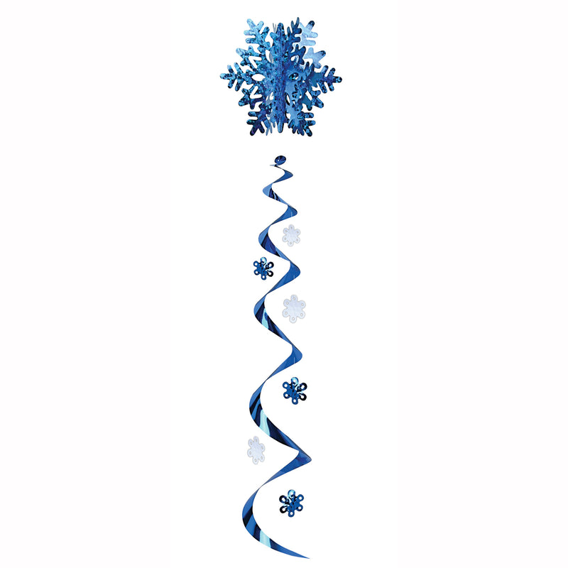 Jumbo Snowflake Whirl – 4' – (1/Pkg) by Beistle for Christmas/Winter Whirls
