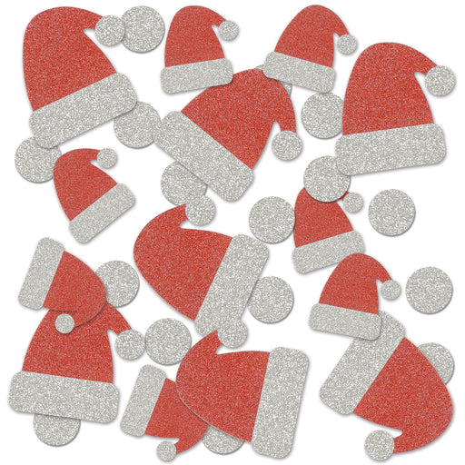 Santa Hat Deluxe Sparkle Confetti – (½ Oz/Pkg) by Beistle for Christmas/Winter Deluxe Sparkle