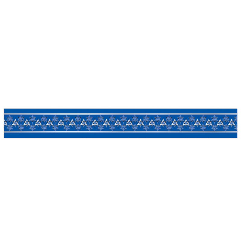 Metallic Star of David Banner – 7½" x 5' – (1/Pkg) by Beistle for Hanukkah Metallic Banners