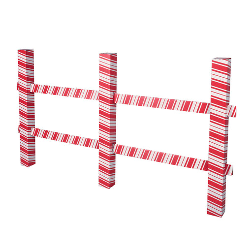 3-D Candy Cane Fence Prop – 3' 8" x 6' 7" – (1/Box) by Beistle for Christmas/Winter 3-D Props
