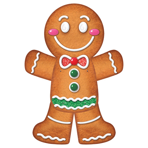 Jointed Gingerbread Man – 3' – (1/Pkg) by Beistle for Christmas/Winter Printed One Side