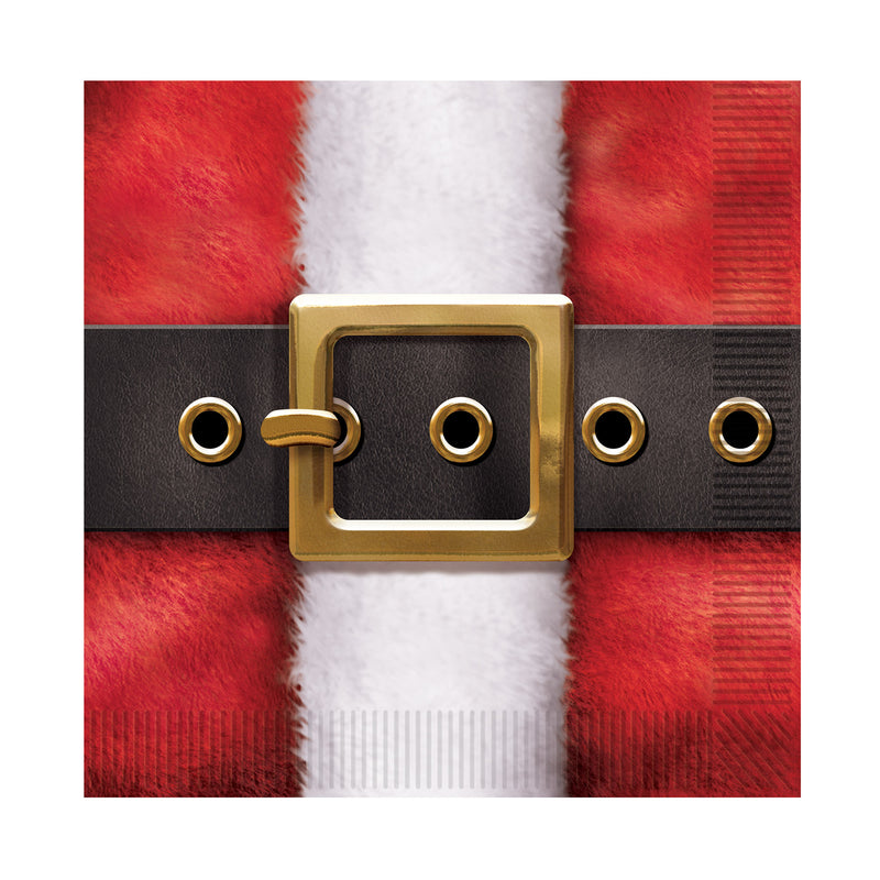 Santa's Belt Buckle Luncheon Napkins – (16/Pkg)