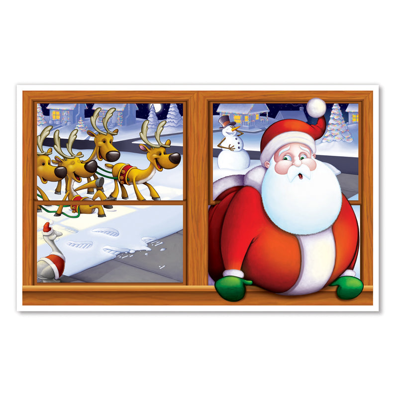 Santa Insta-View – 3' 2" x 5' 2" – (1/Pkg) by Beistle for Christmas/Winter Insta-View