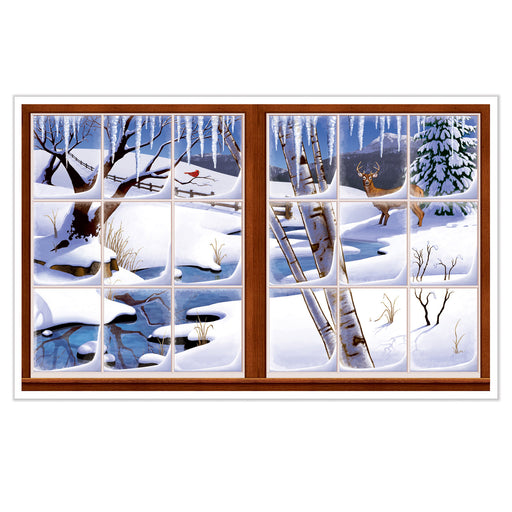 Winter Insta-View – 3' 2" x 5' 2" – (1/Pkg) by Beistle for Christmas/Winter Insta-View