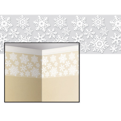 Snowflake Border – 24" x 30' – (1/Pkg) by Beistle for Christmas/Winter Borders