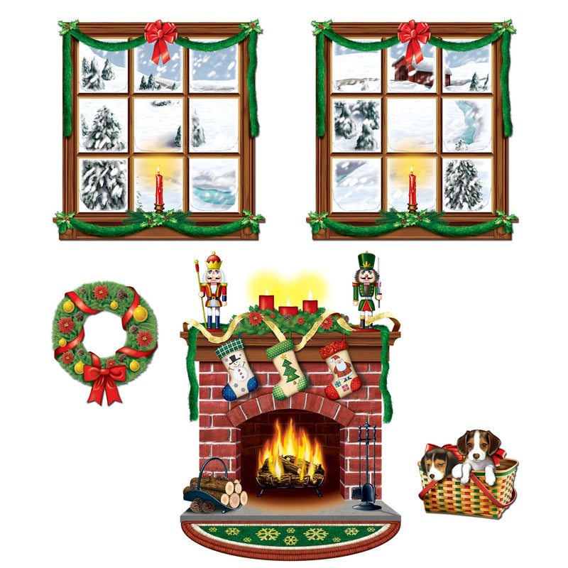 Indoor Christmas Decor Props – 15"-49" – (5/Pkg) by Beistle for Christmas/Winter Props
