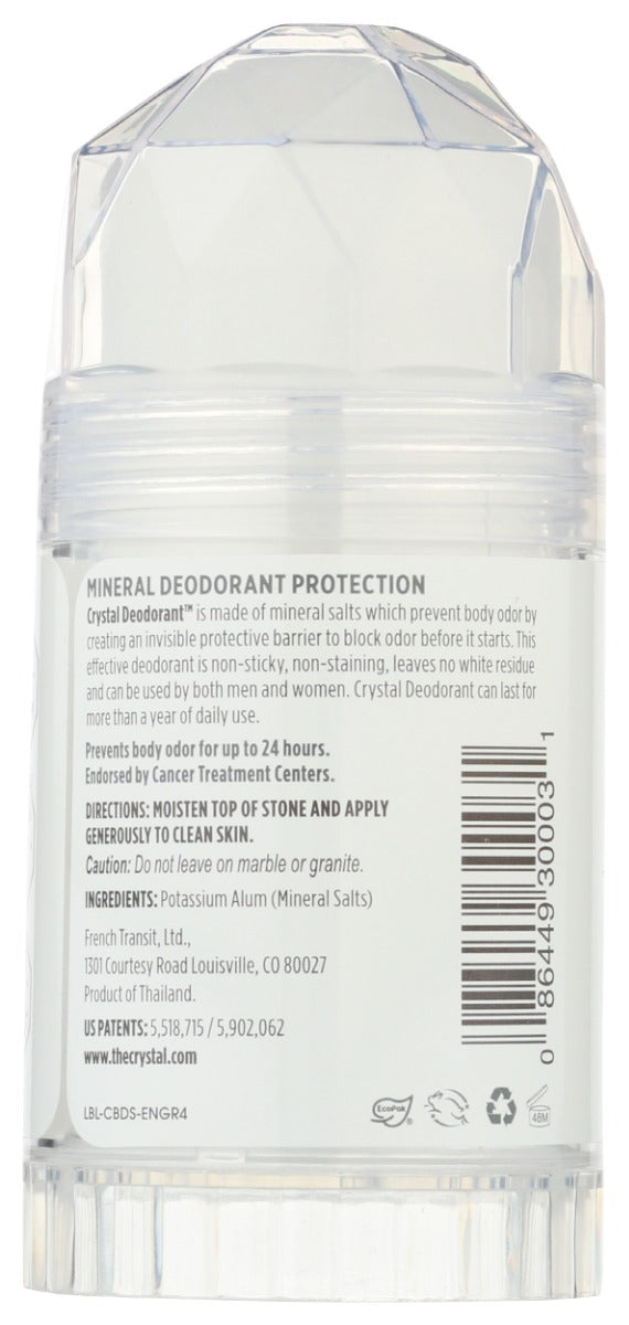 CRYSTAL BODY DEODORANT: Stick, 4.25 oz