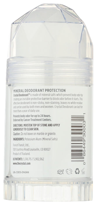 CRYSTAL BODY DEODORANT: Stick, 4.25 oz