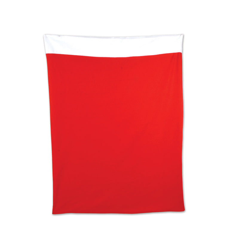 Plush Santa Gift Sack – 30½" x 3' 4" – (1/Pkg) by Beistle for Christmas/Winter Party Bags