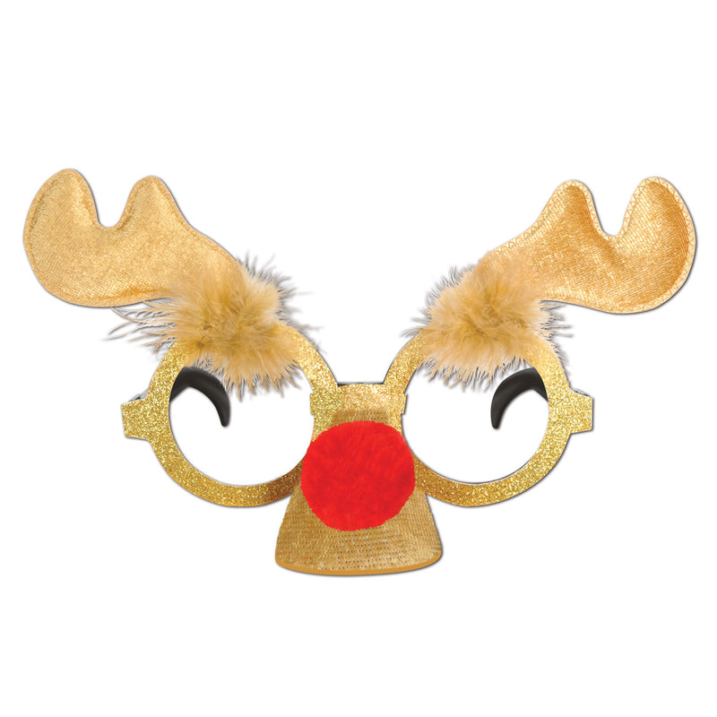 Glittered Reindeer Glasses – (1/Card)