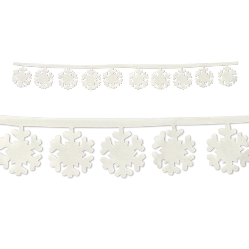 Fabric Snowflake Garlands – 3' 11" – (2/Pkg) by Beistle for Christmas/Winter Fabric