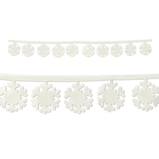 Fabric Snowflake Garlands – 3' 11" – (2/Pkg) by Beistle for Christmas/Winter Fabric
