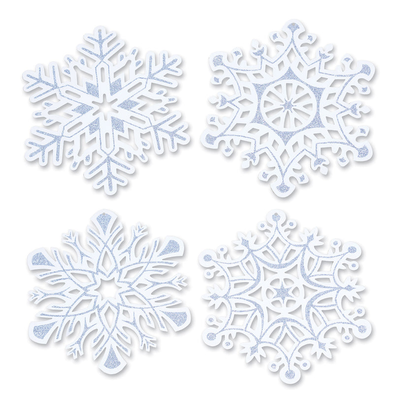 Glittered Snowflake Cutouts – 14"-14½"
