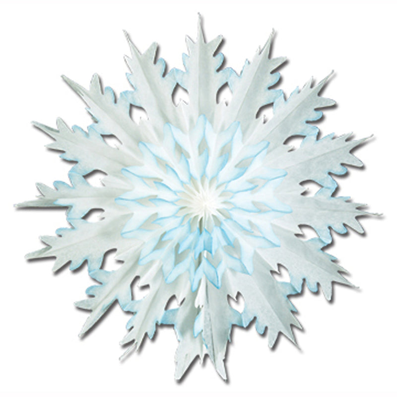 Pkgd Dip-Dyed Snowflakes – 17" – (2/Pkg) by Beistle for Christmas/Winter Tissue