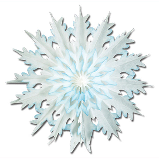 Pkgd Dip-Dyed Snowflakes – 17" – (2/Pkg) by Beistle for Christmas/Winter Tissue