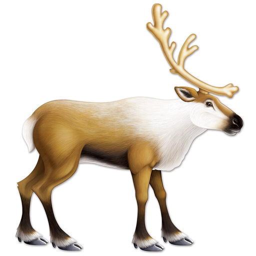 Jointed Reindeer – 3' 1" – (1/Pkg) by Beistle for Christmas/Winter Printed One Side