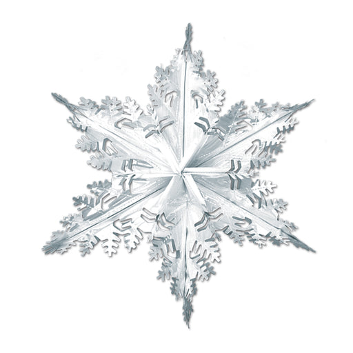 Metallic Winter Snowflake – 24" – (1/Pkg) by Beistle for Christmas/Winter Metallic