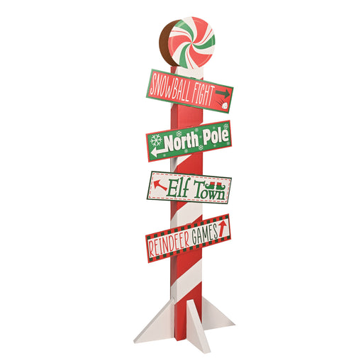 3-D North Pole Directional Post Prop – 4' 9½" x 19½" – (1/Box) by Beistle for Christmas/Winter 3-D Props