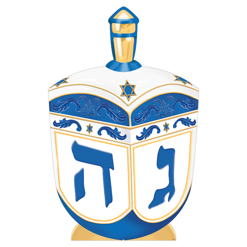 Dreidel Stand-Up – 3' 4½" x 26" – (1/Box) by Beistle for Hanukkah 3-D Props