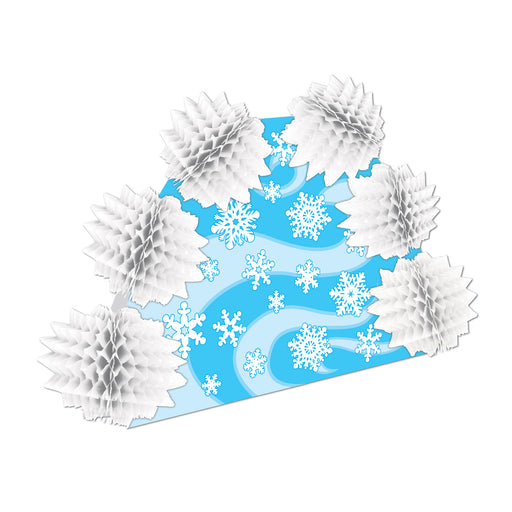 Snowflake Pop-Over Centerpiece – 10" – (1/Pkg) by Beistle for Christmas/Winter Tissue
